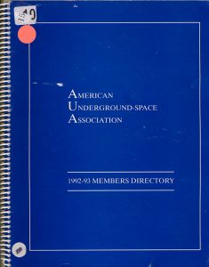 American Underground – Space Association: Members Directory/ 1992-1993